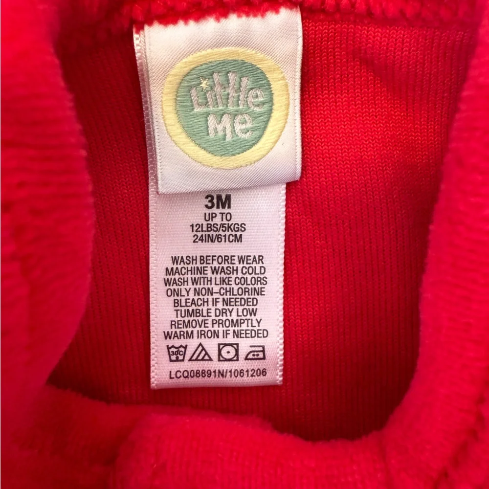 Little Me My first Christmas Red One Piece Size 3 months